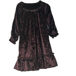 Fraze Purple Velvet & Sequin Party Dress for Girls - Size 4